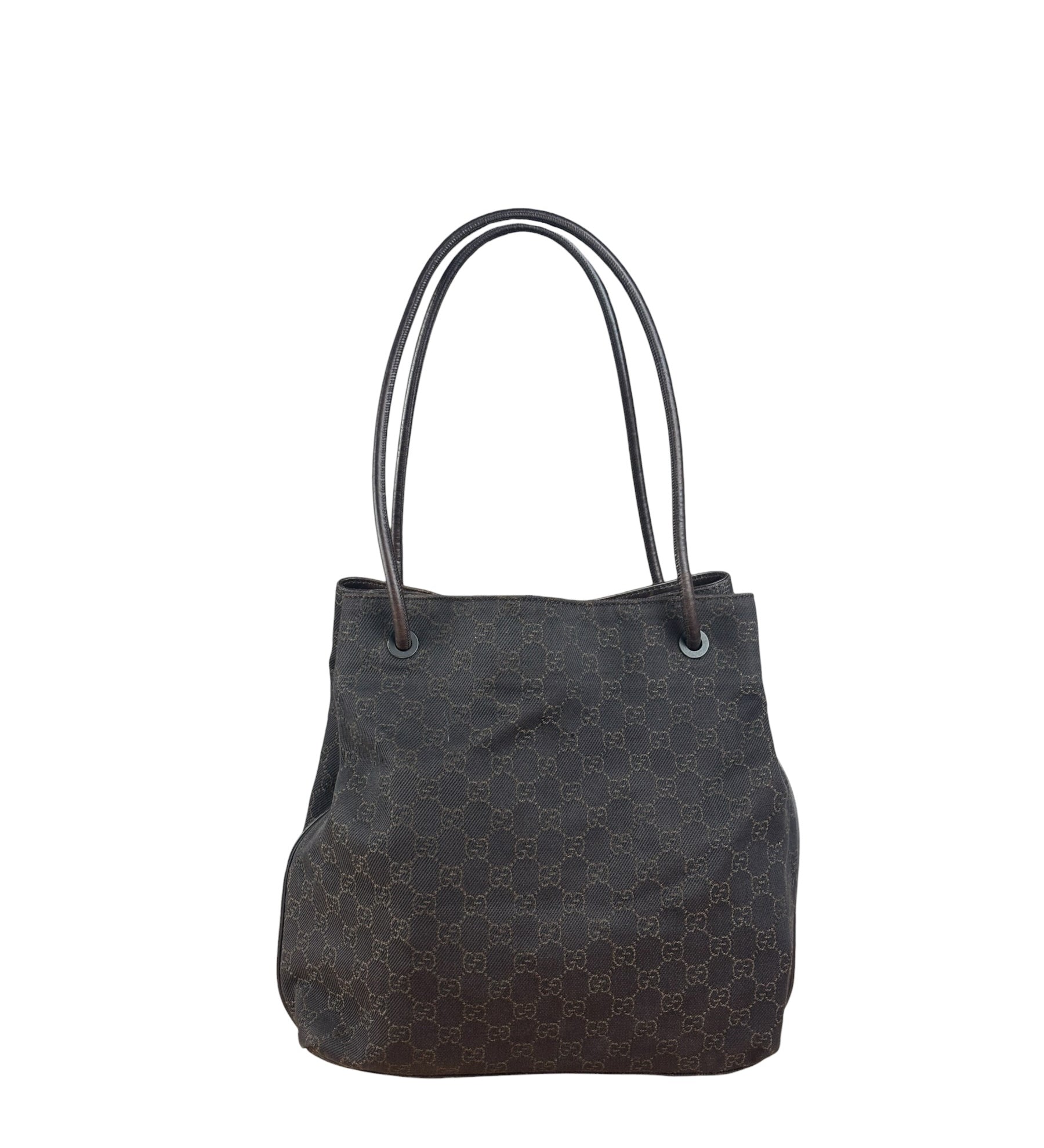 Gucci GG Denim leather Trim Gifford Tote Bag