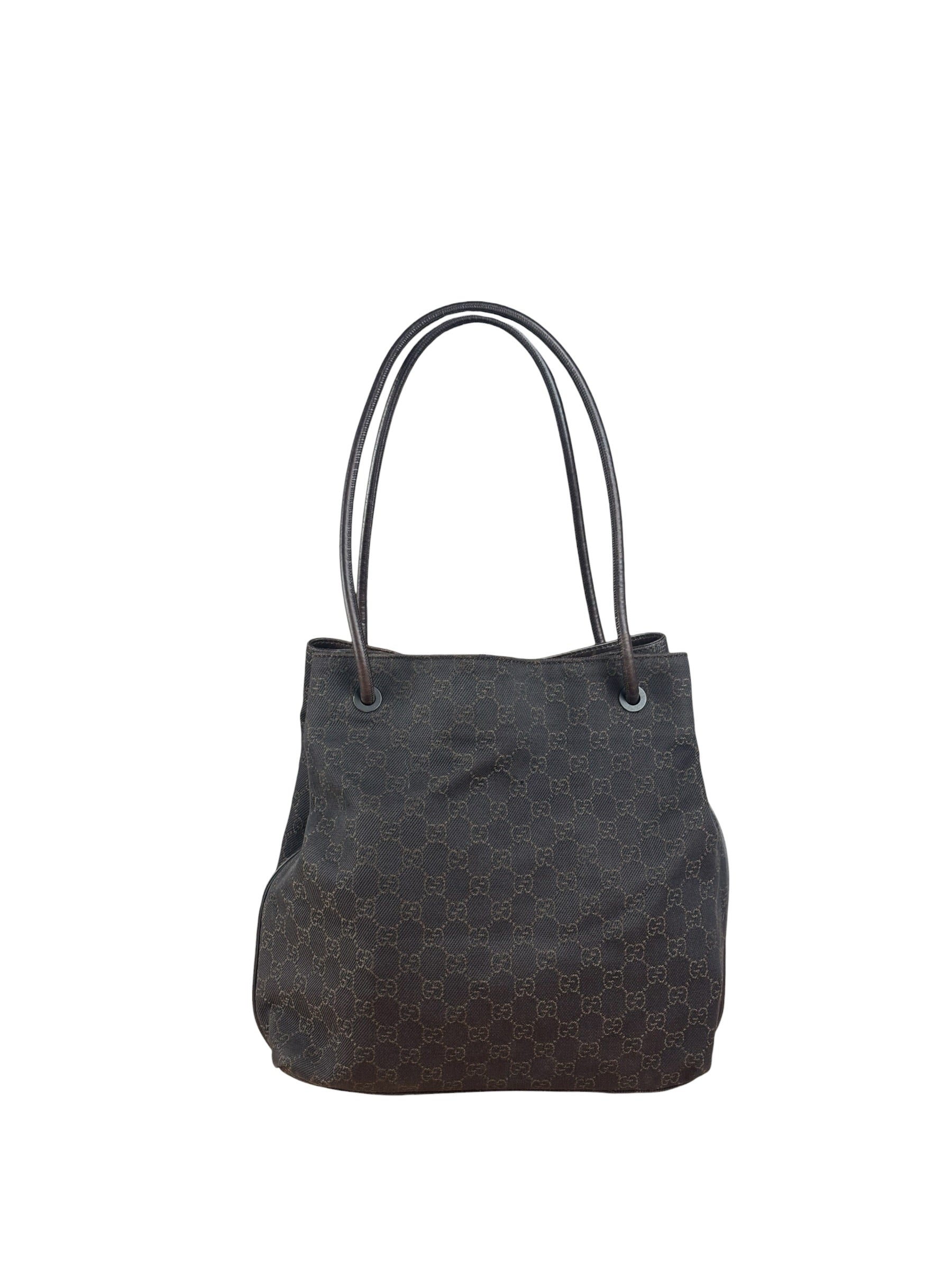 Gucci GG Denim leather Trim Gifford Tote Bag