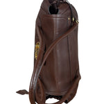Prada Rich Brown Vitello Daino Sound Lock Satchel Shoulder Bag