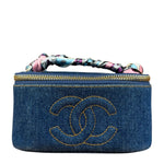Chanel Denim Vanity Case Handbag 1997