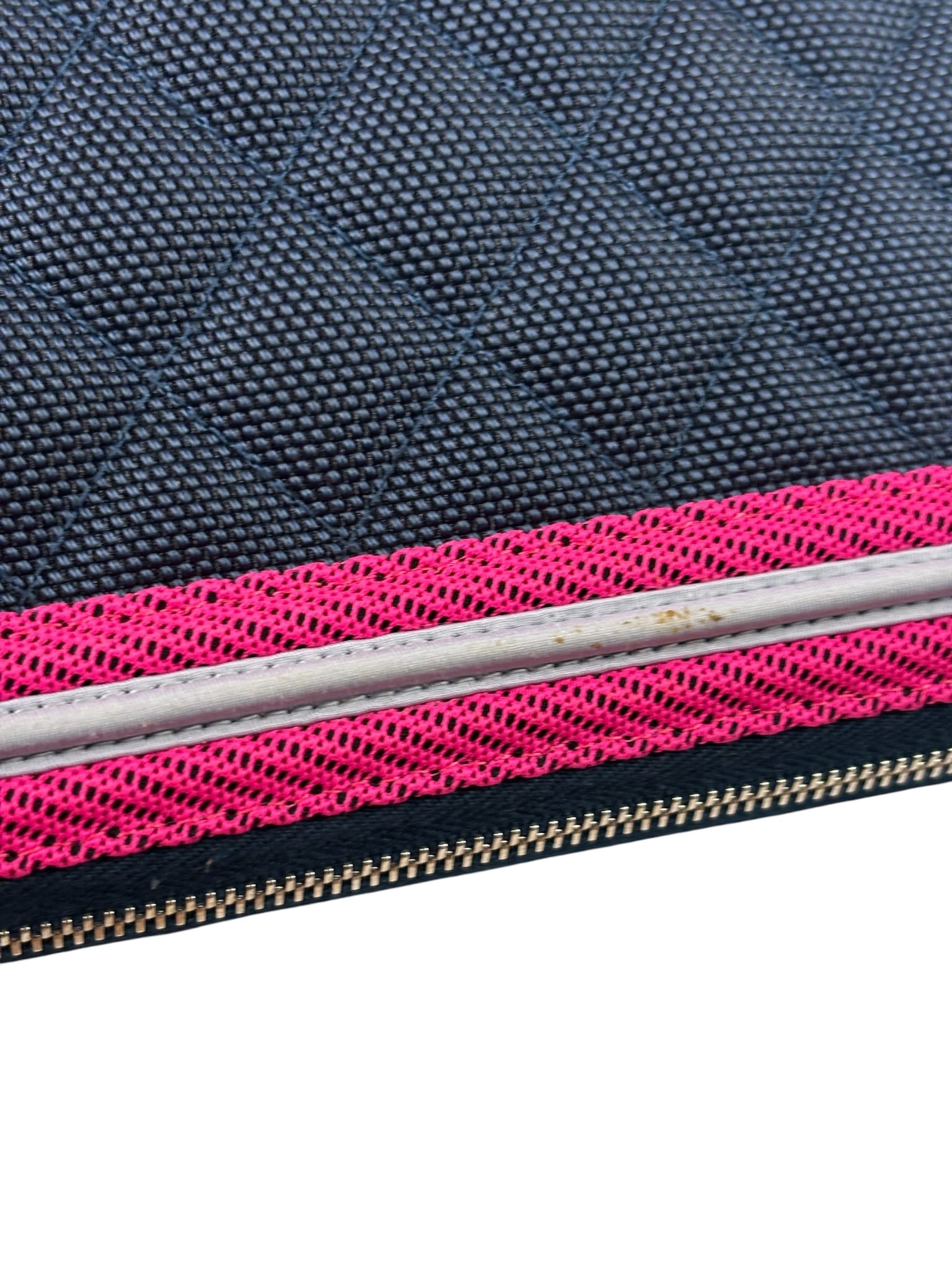 Chanel Navy Quilted Fluo Boy Medium O-Case Clutch