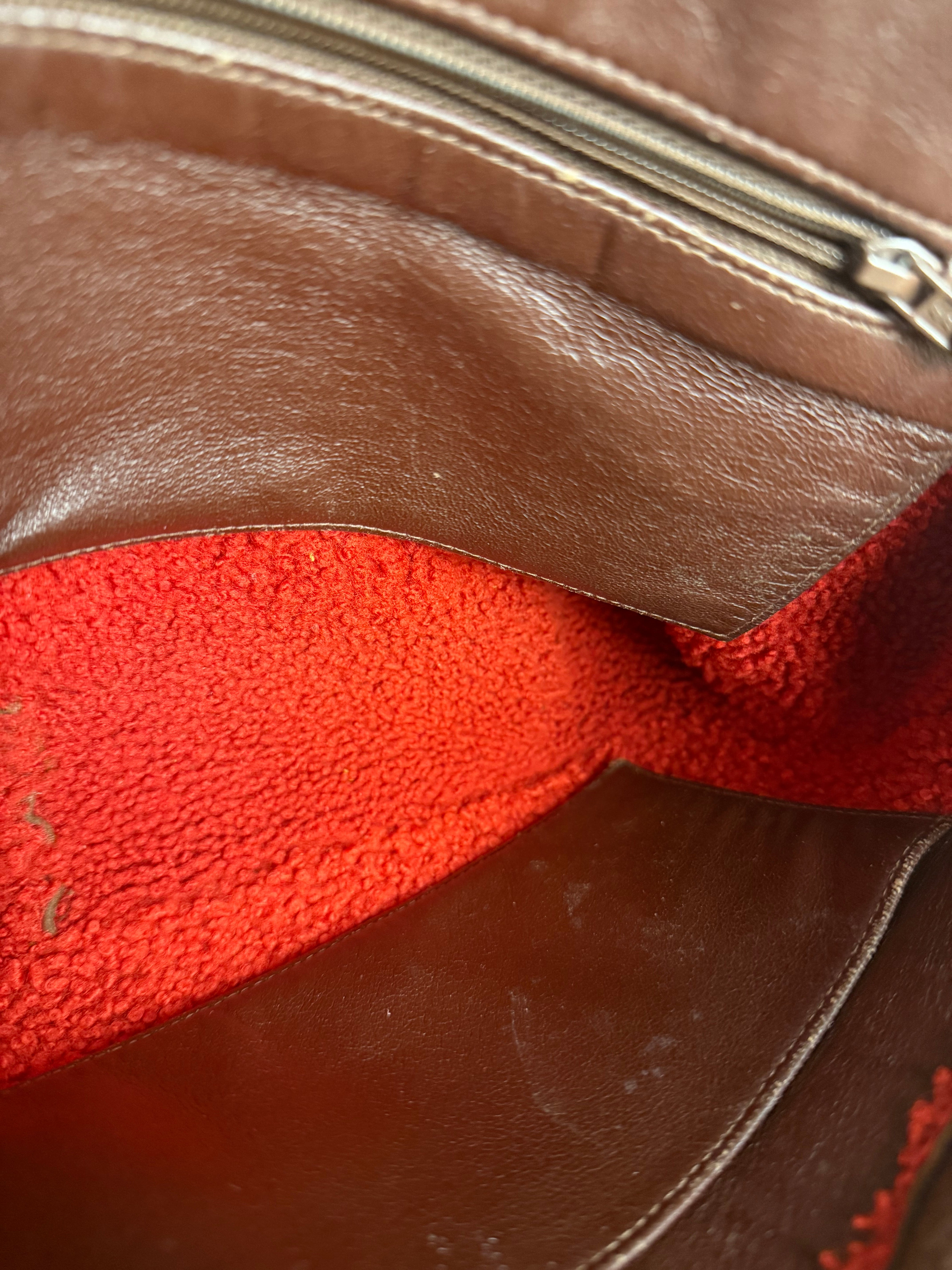 Chanel 1998 Coco Mark Brown Suede Handbag