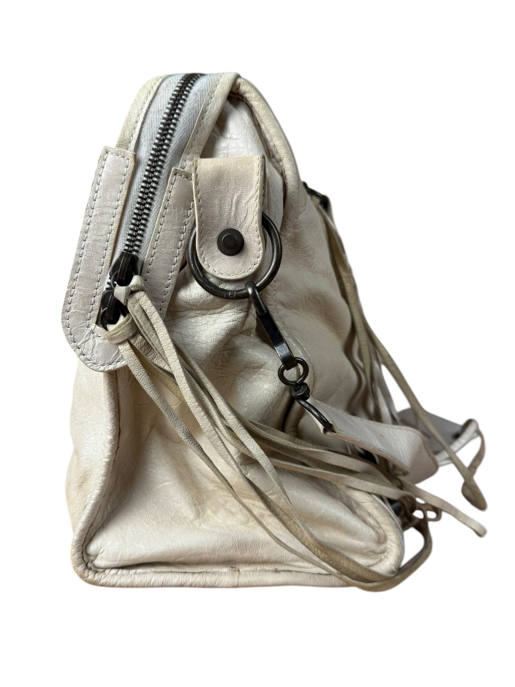 Balenciaga Ivory Leather Classic City Bag