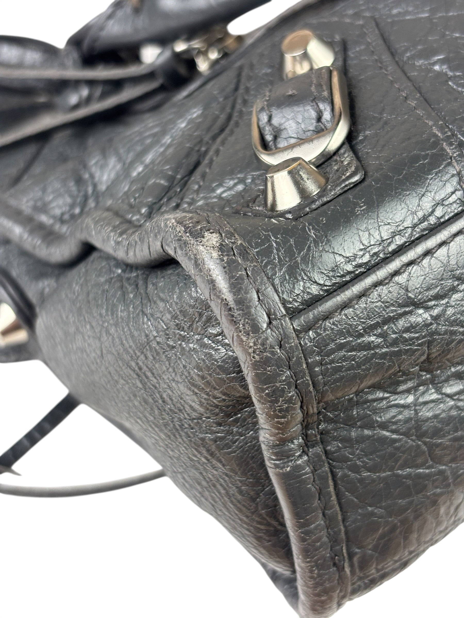 Balenciaga Grey Calfskin Mini Le City Bag