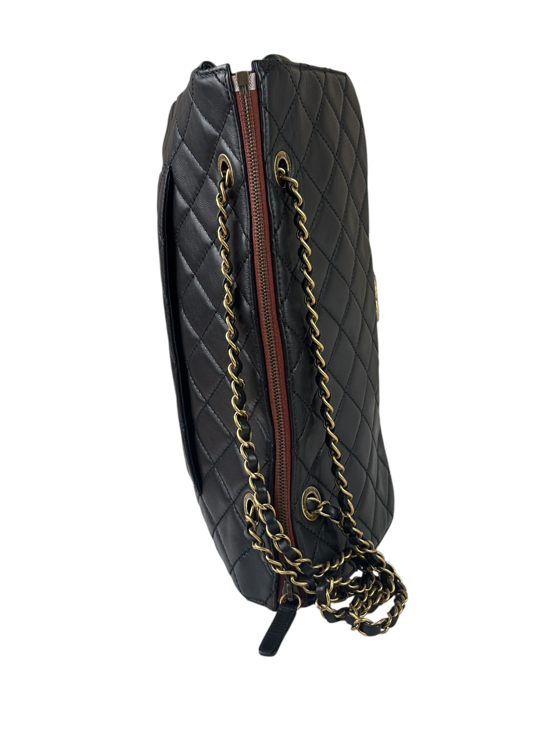Chanel Vintage Black Quilted Lambskin Shoulder Bag 2010