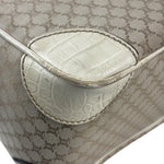 Celine Beige Leather Trim Macadam Boogie Tote