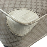 Celine Beige Leather Trim Macadam Boogie Tote