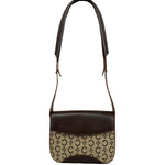 Celine Brown Leather Trim C Macadam Hobo Bag