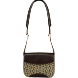 Celine Brown Leather Trim C Macadam Hobo Bag