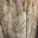 Vintage Light Brown Chevron Mink Fur Coat