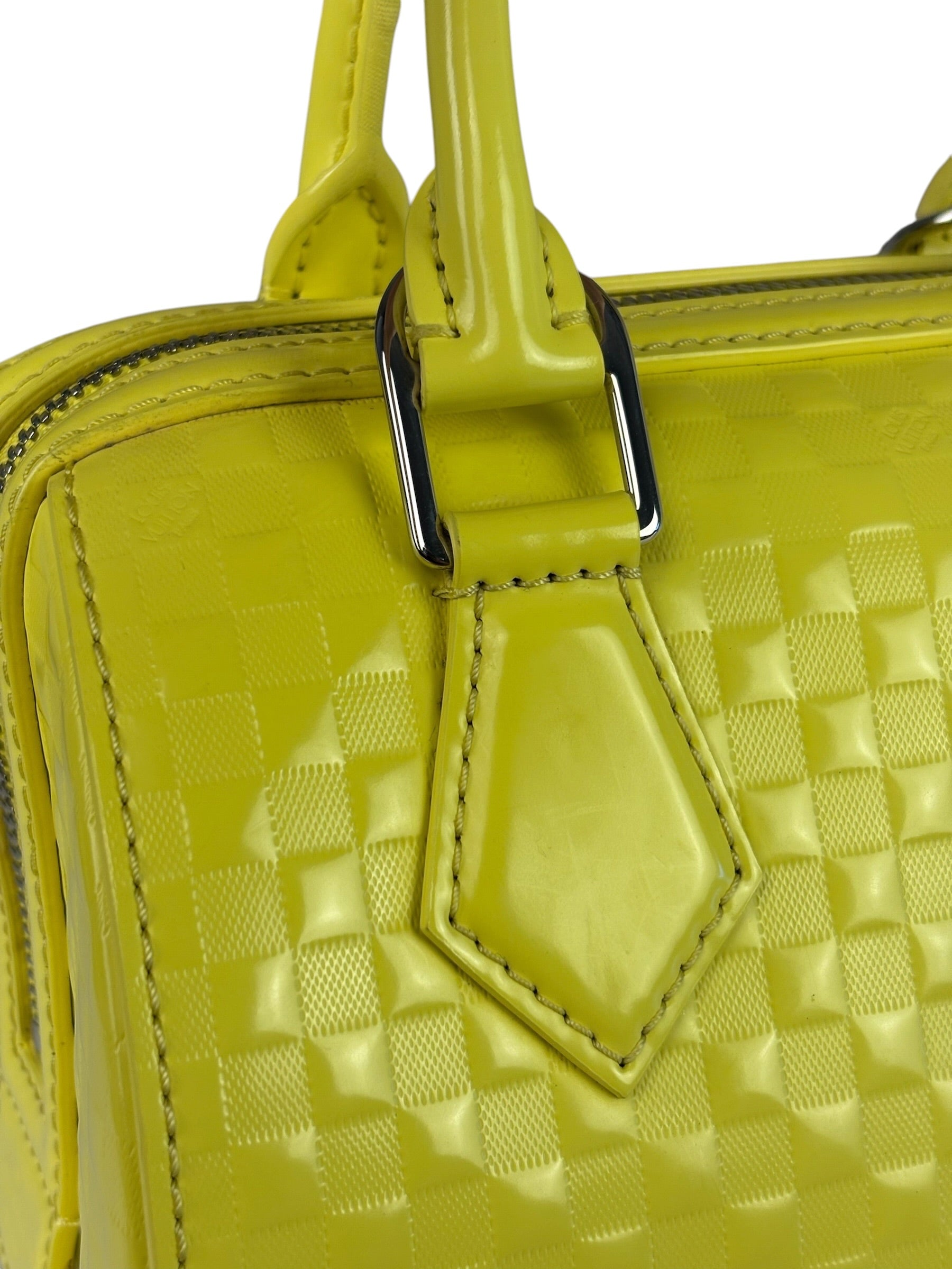Louis Vuitton Yellow Damier Facette Cube Speedy 20