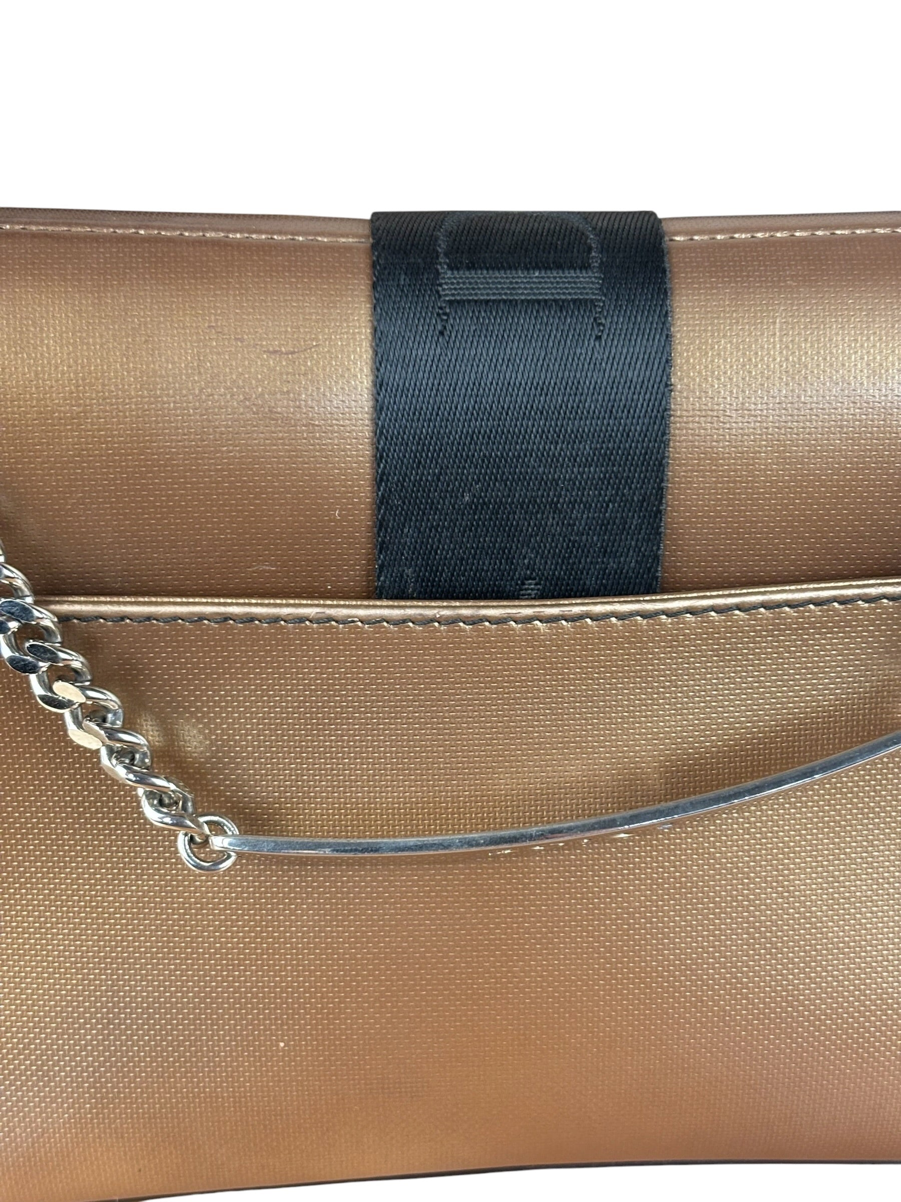 Christian Dior Bronze Coated Canvas Hardcore Shoulder Bag