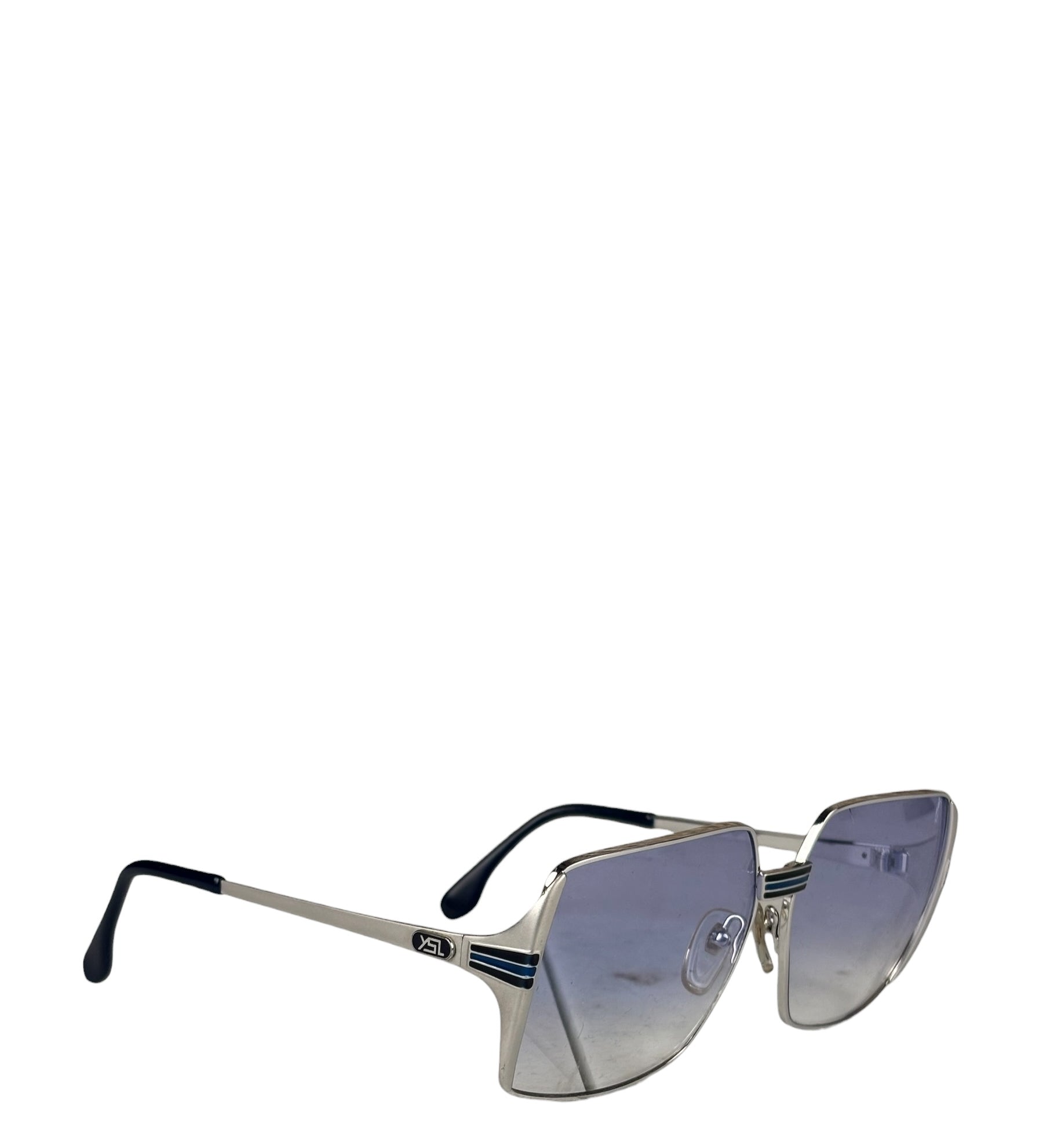 YSL Silver Square Frame Sunglasses
