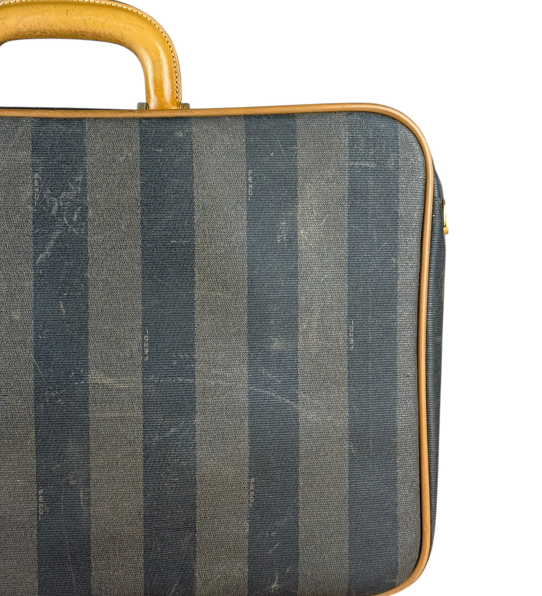 Fendi FF Vintage Striped Briefcase