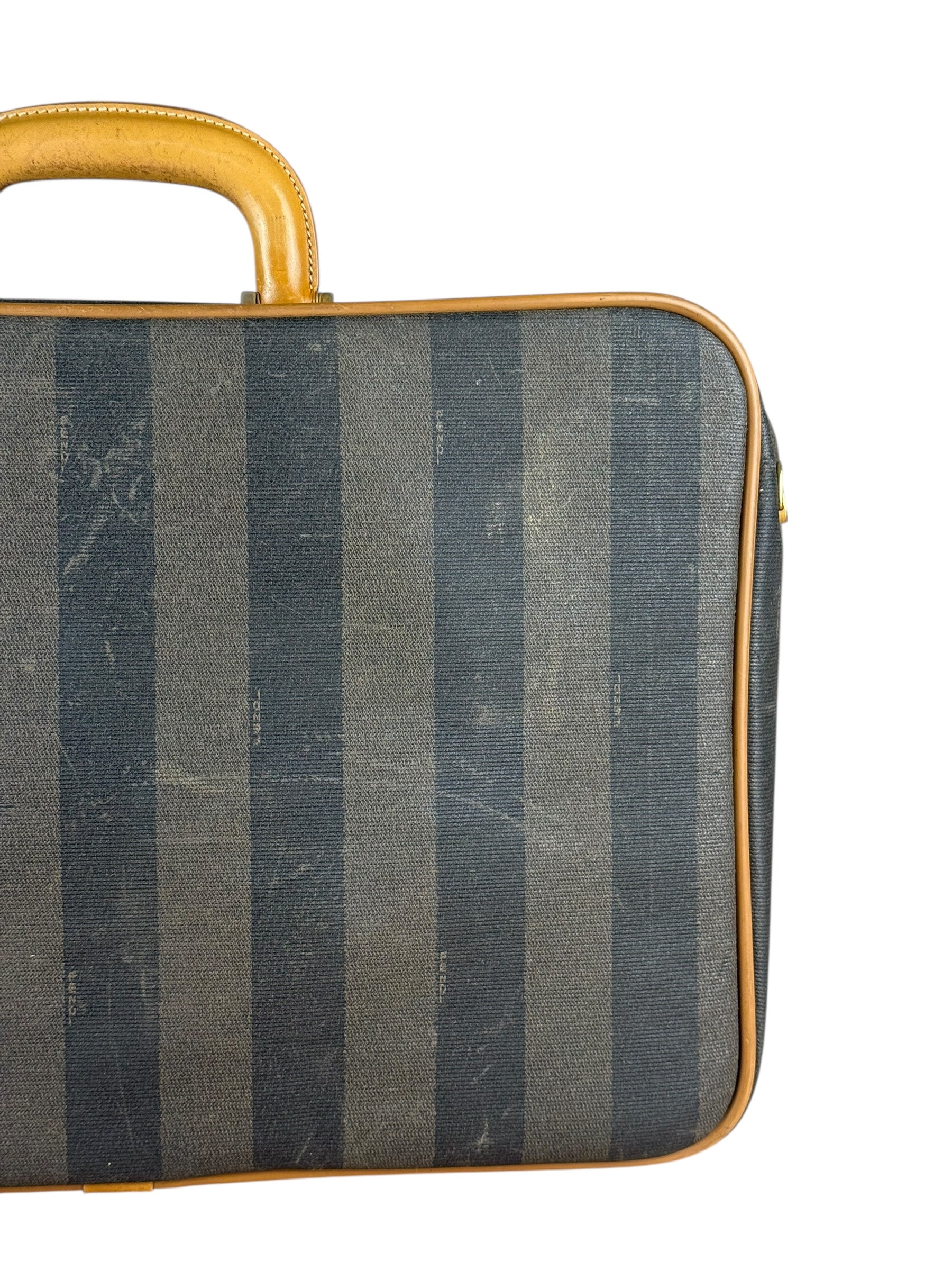 Fendi FF Vintage Striped Briefcase
