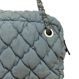 Chanel Grey/Black Quilted Nylon Bubble Shoulder Bag 2009