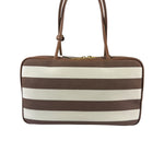 Miu Miu Canvas Stripped Beau Top Handle Bag