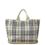 Burberry Vintage Canvas House Check Tote Bag