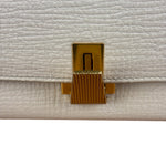 Bottega Veneta White Leather Palmellato Angle Long Wallet