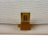 Bottega Veneta White Leather Palmellato Angle Long Wallet