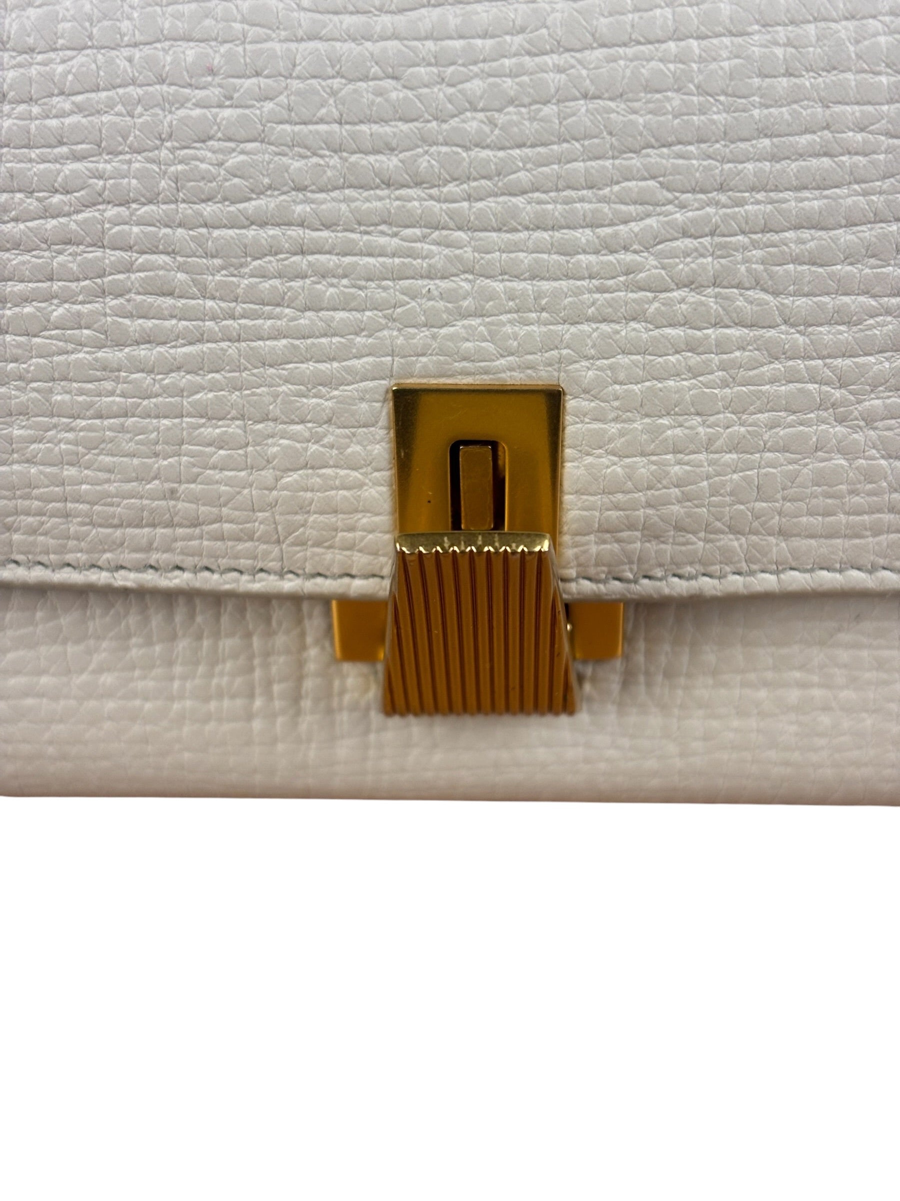 Bottega Veneta White Leather Palmellato Angle Long Wallet