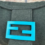 Fendi Green FF Cotton Baguette