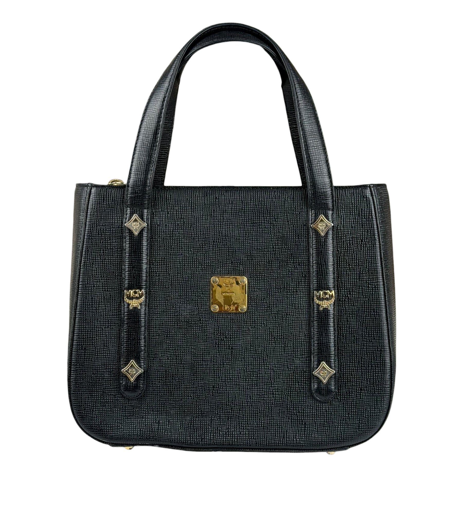 MCM Black Saffiano Leather Handbag
