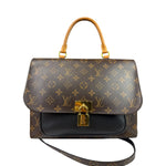 Louis Vuitton Black Leather/ Monogram Marignan 2Way Bag