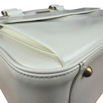 Burberry White Leather Multi-Pocket Handbag