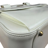 Burberry White Leather Multi-Pocket Handbag
