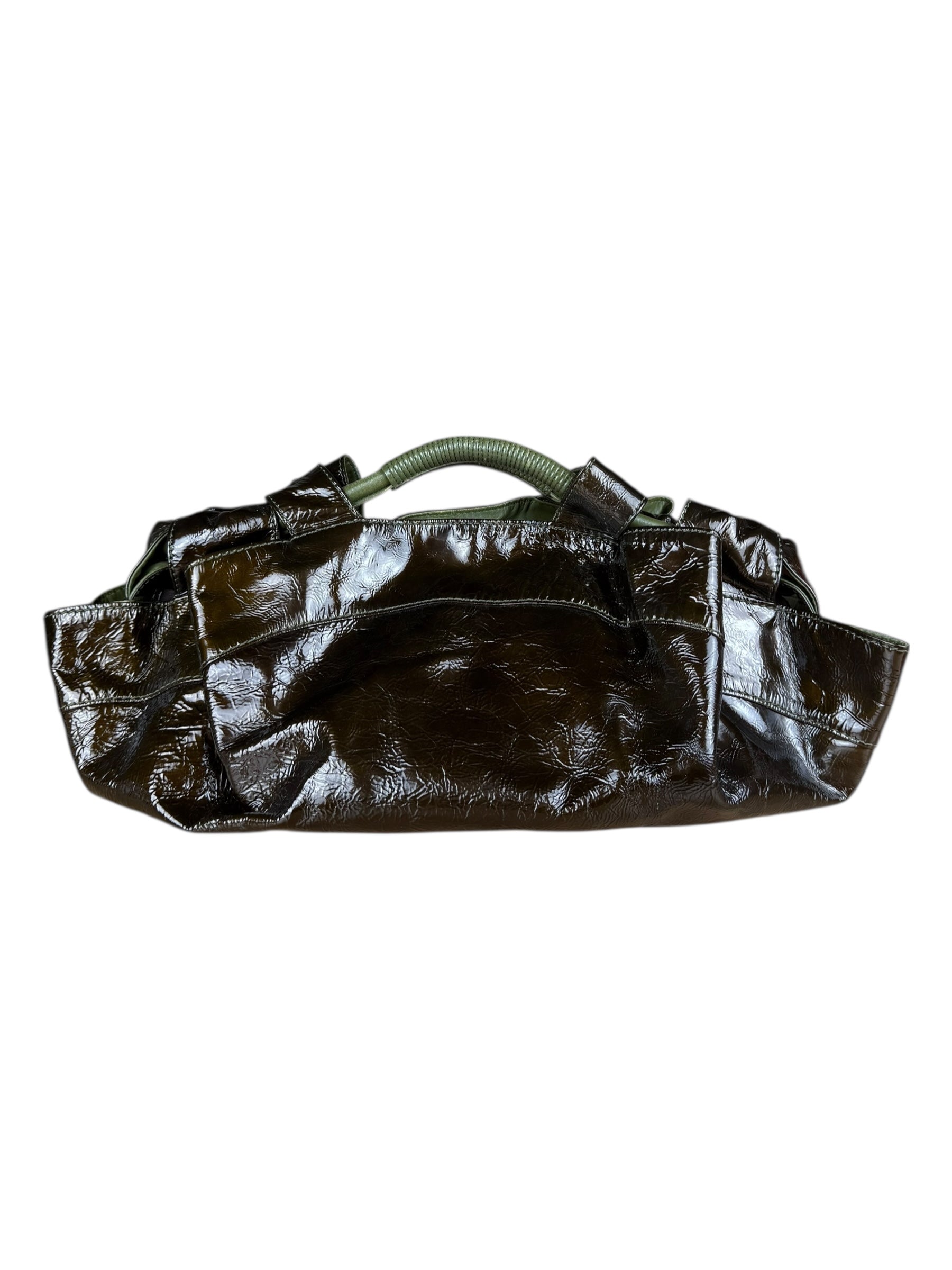 Loewe Vintage Nappa Aire Brown Patent Handbag