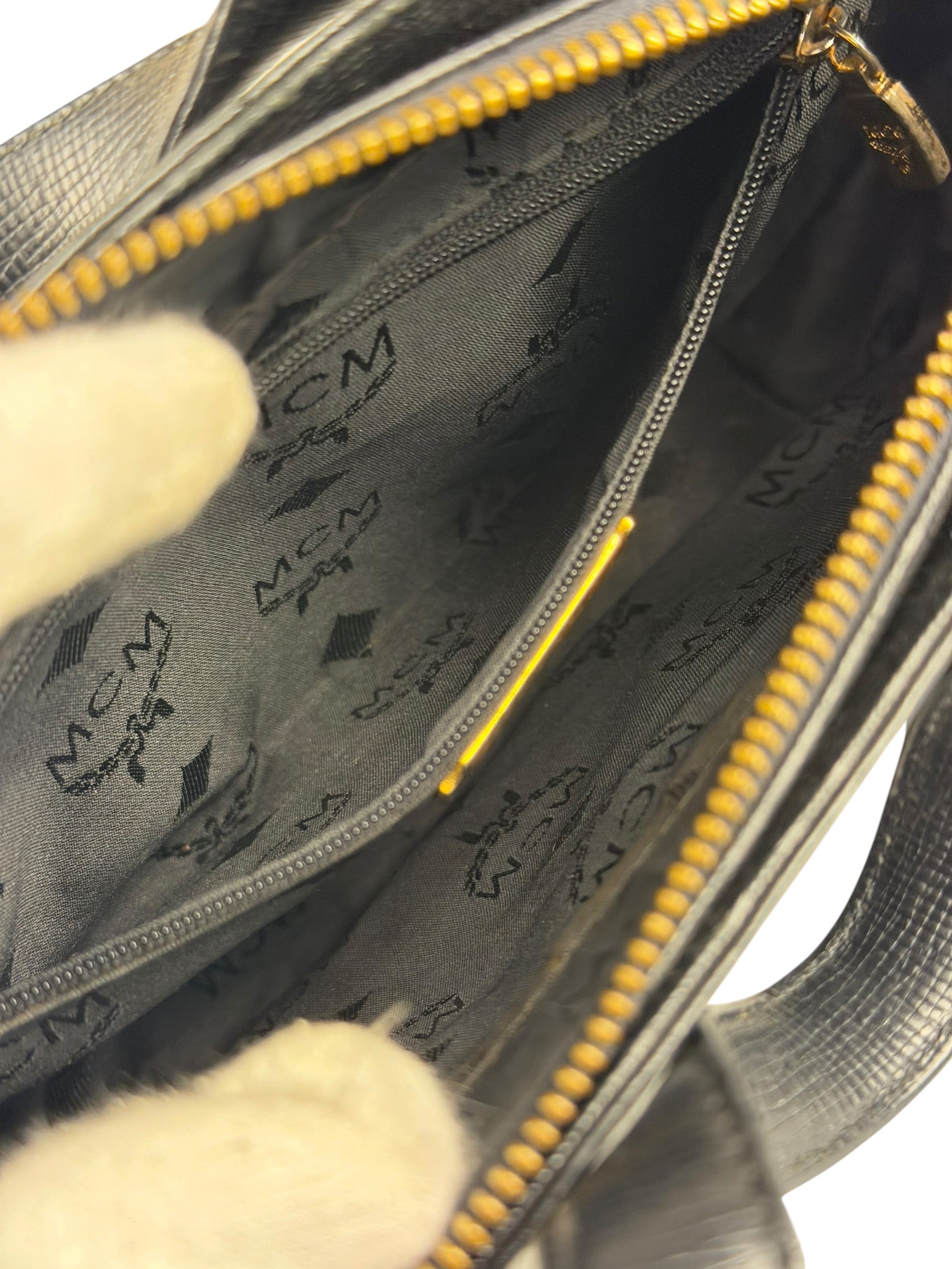 MCM Black Saffiano Leather Handbag