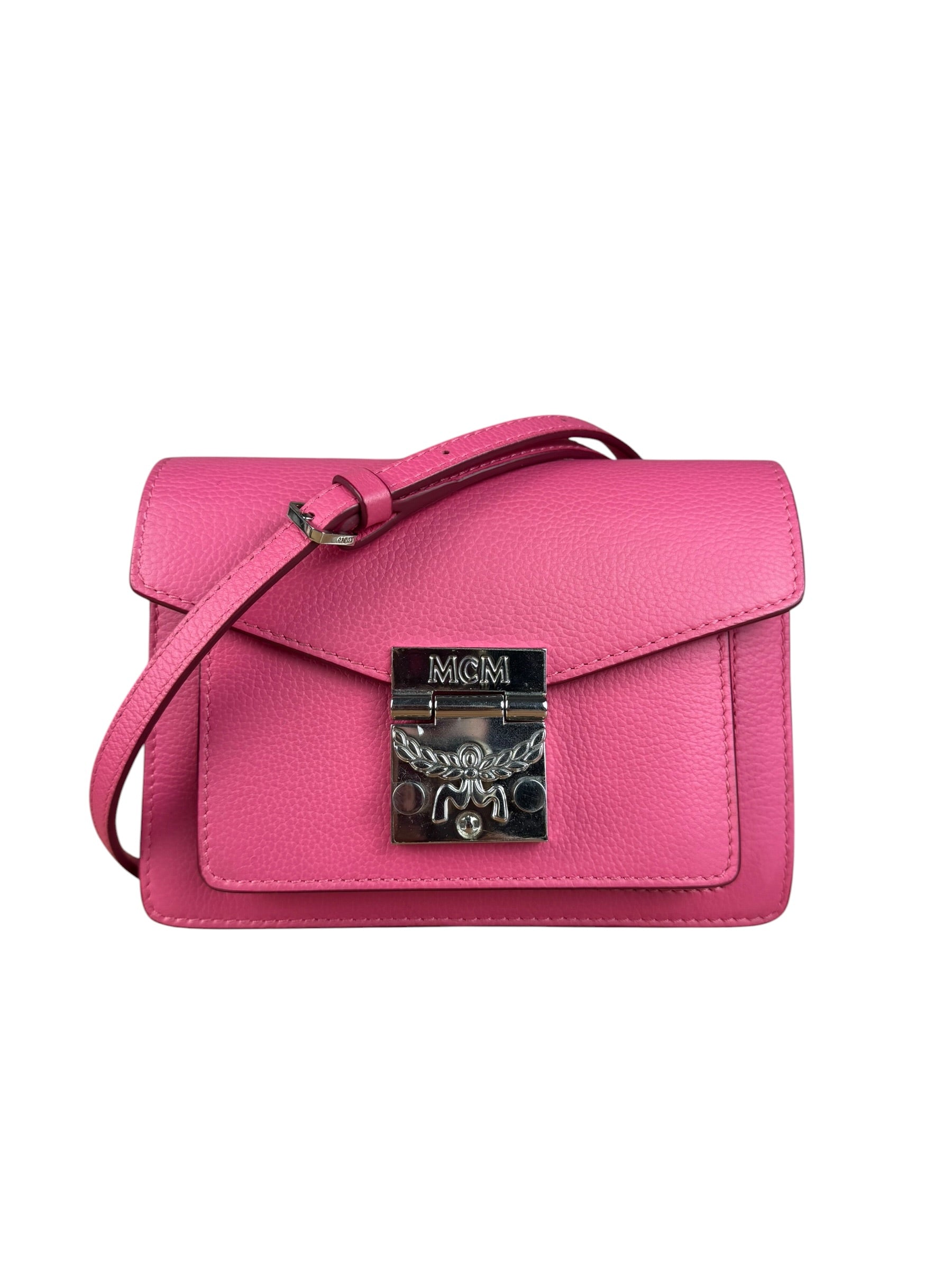 MCM Pink Leather Millie S Crossbody Bag