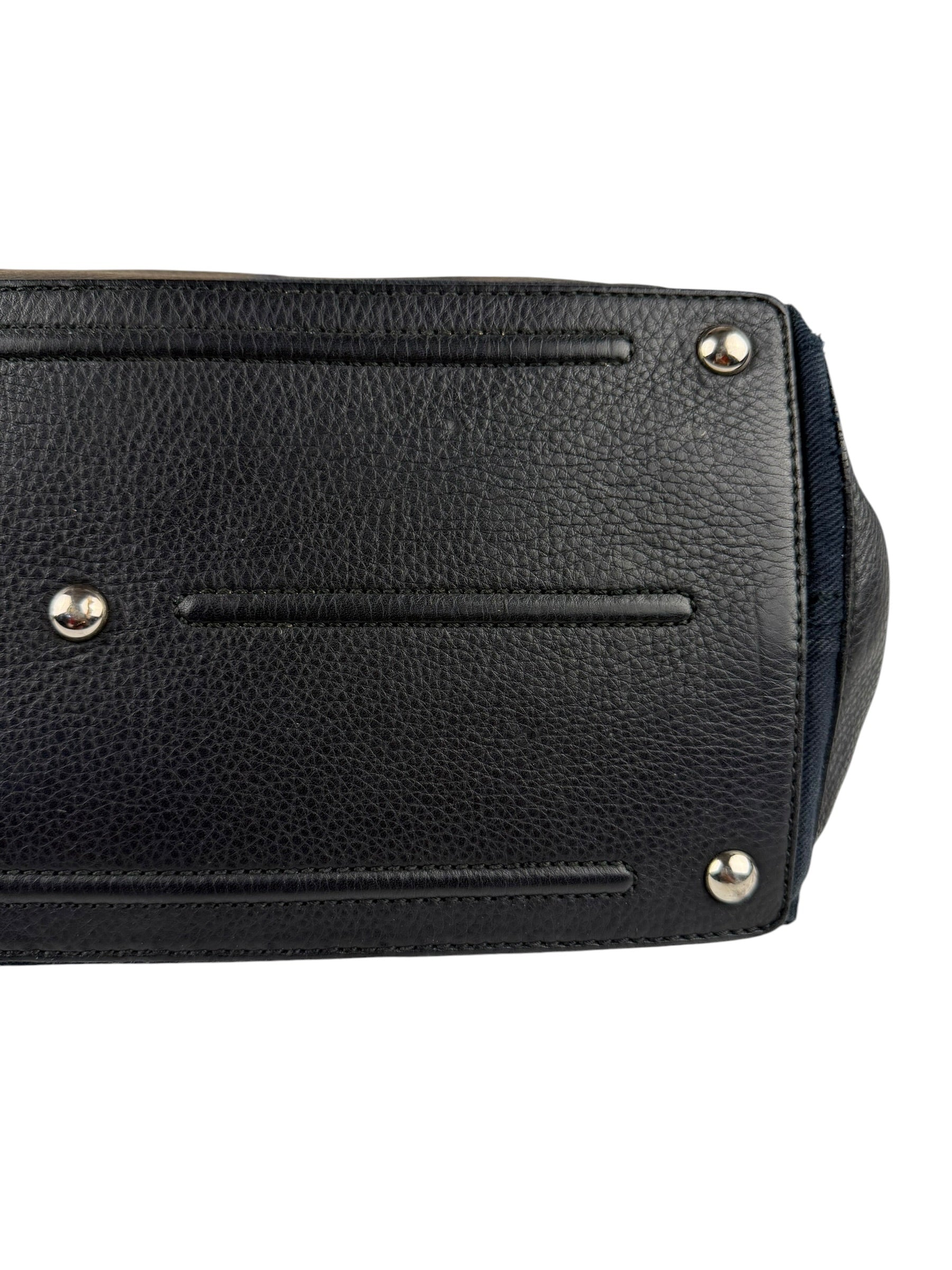Saint Laurent Vintage Black Leather Top Handle Bag