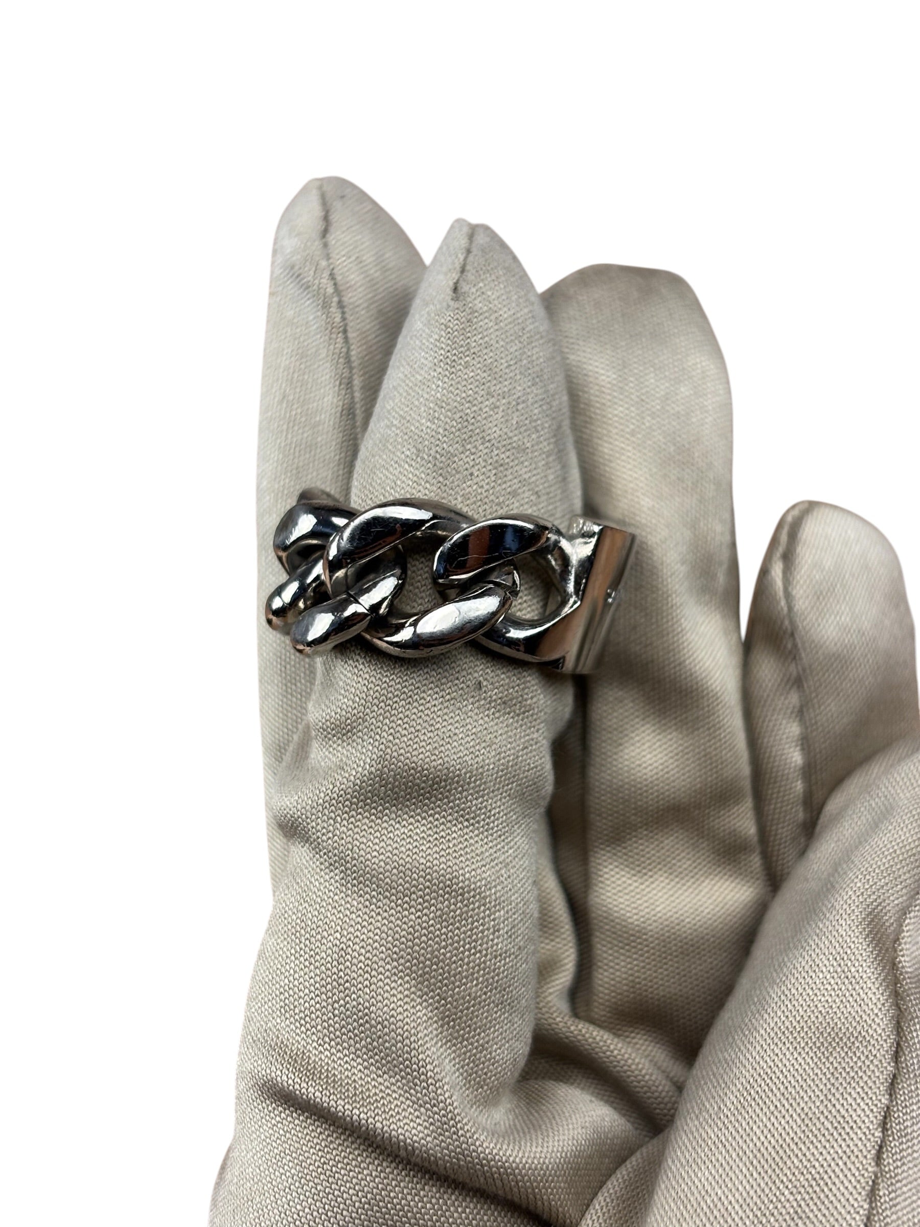 Yves Saint Laurent ID Plaque Chain Link Ring
