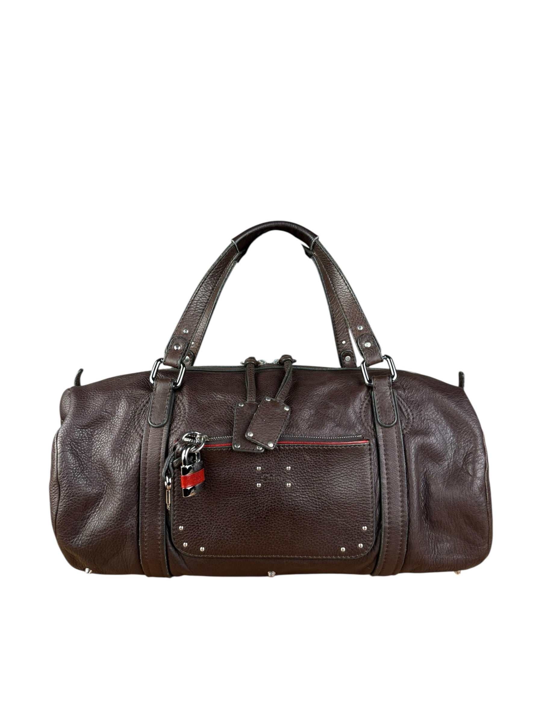 Chloé Brown Leather Mr. Paddington Boston Bag