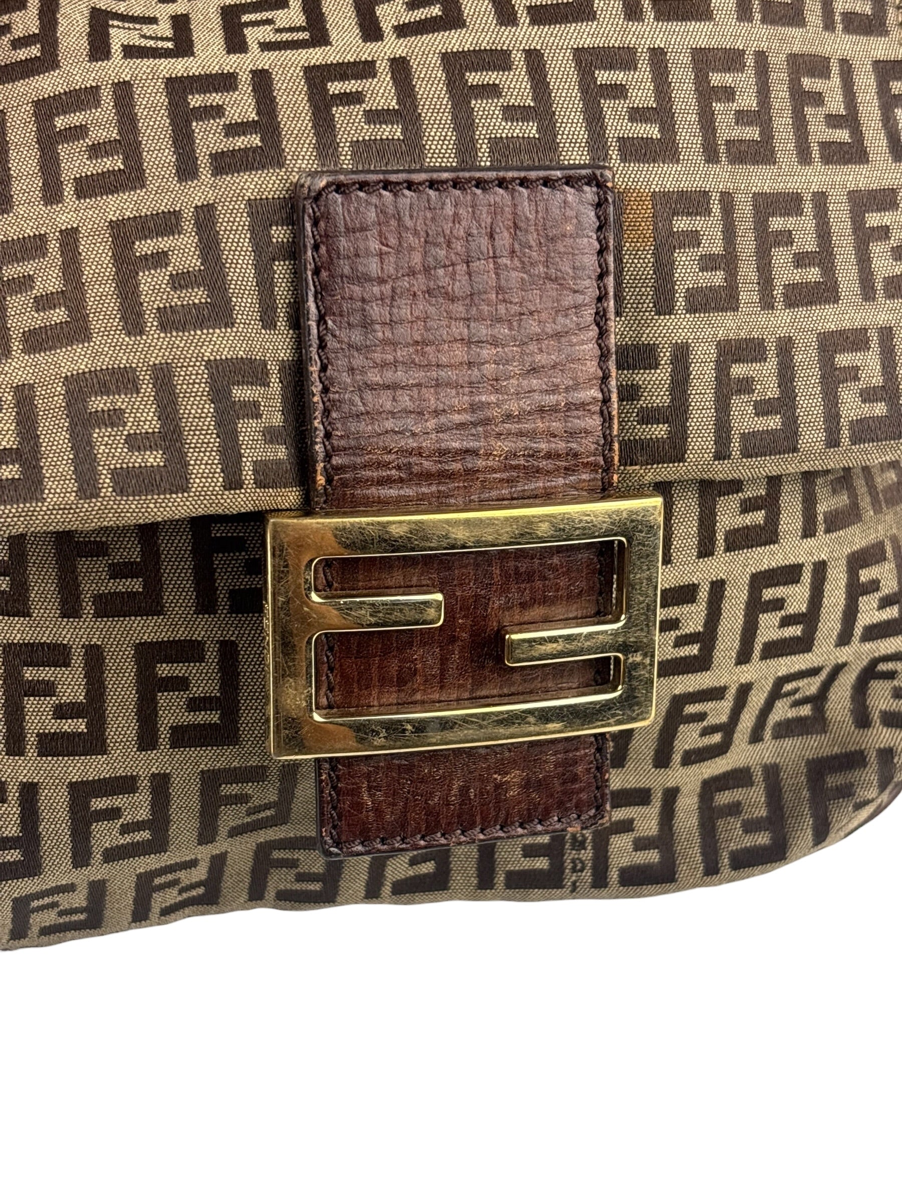 Fendi Canvas Monogram Zucchino Shoulder bag