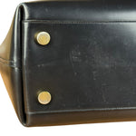 Saint Laurent Black Leather Shopping Tote Bag