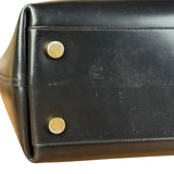 Saint Laurent Black Leather Shopping Tote Bag