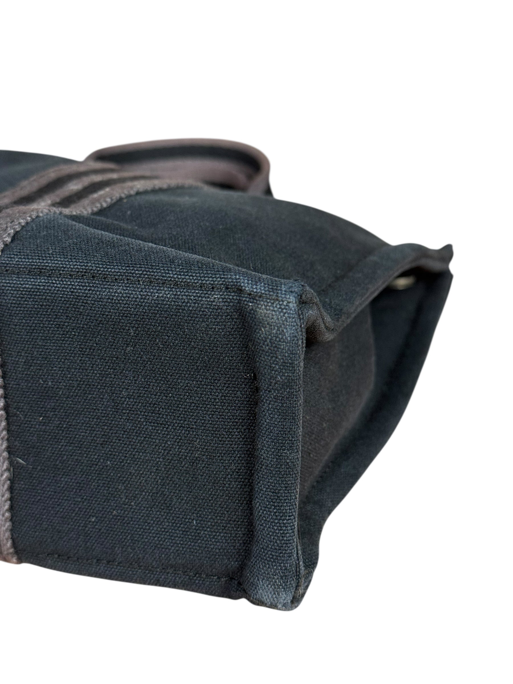 Hermes Black Fourre Tout Canvas Tote