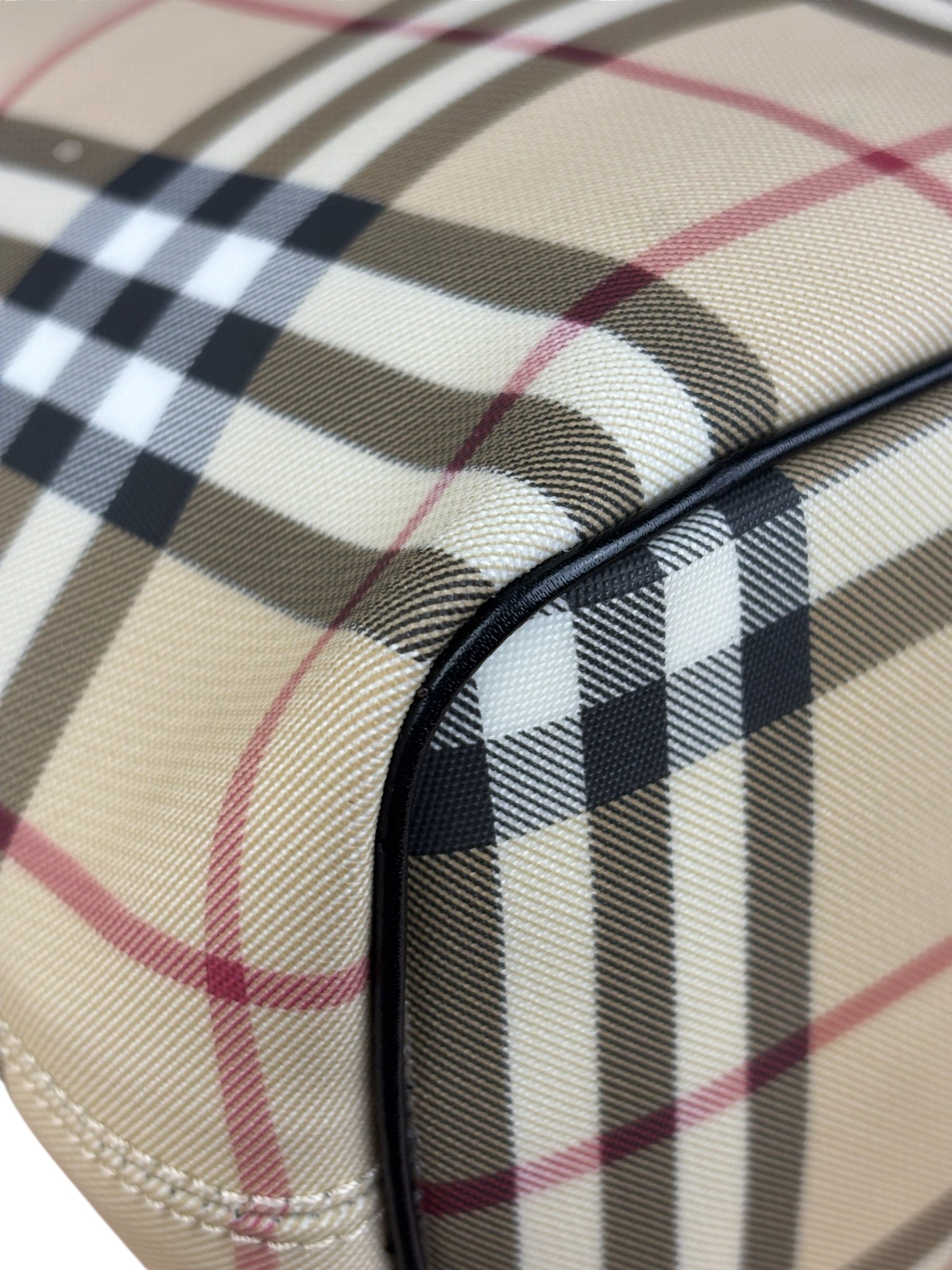 Burberry Bicolor Canvas House Check Tote Bag