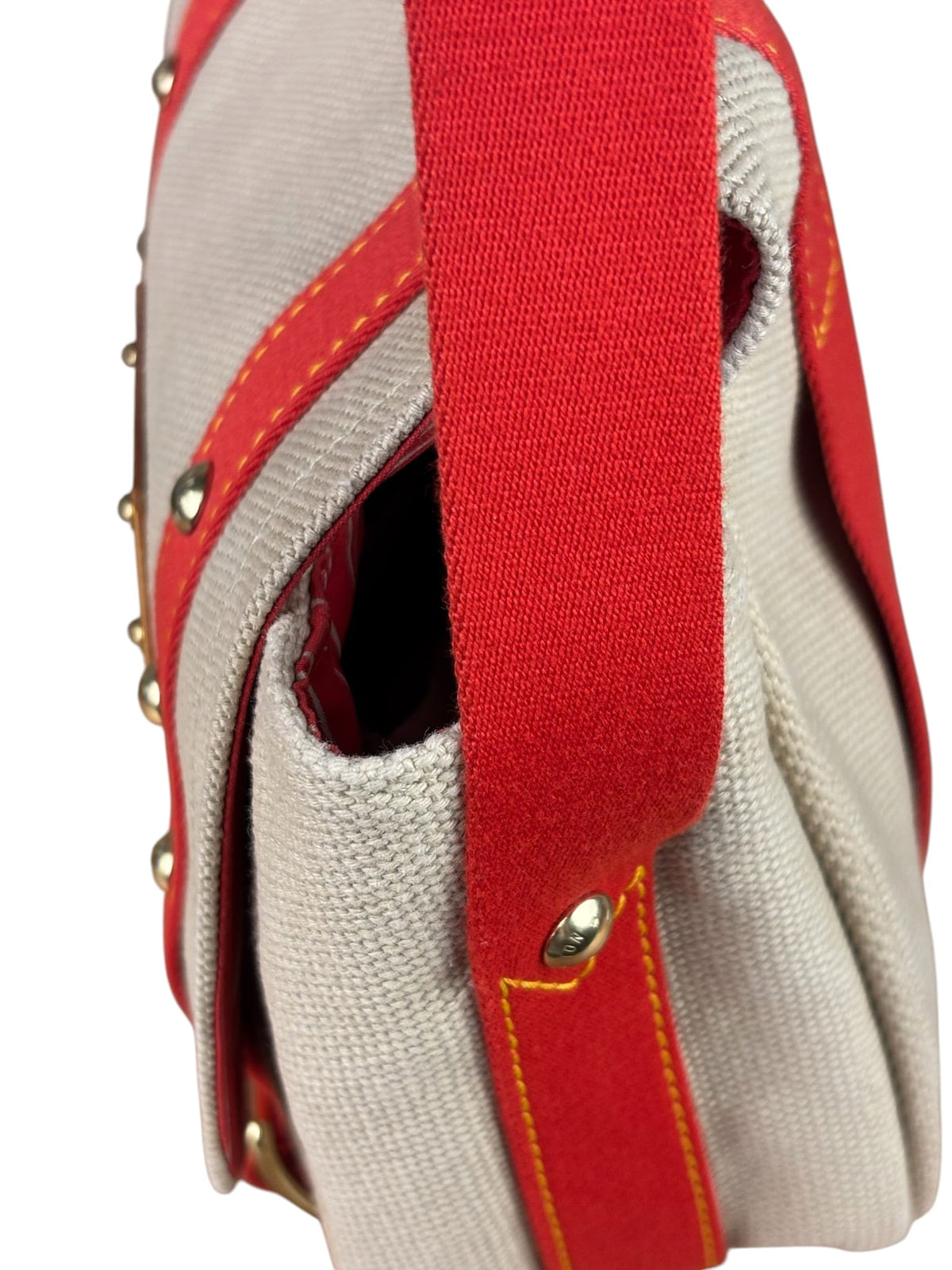 Louis Vuitton Tan/Red Canvas Antigua Besace Messenger Bag PM