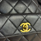 Chanel Black Quilted CC Duma Leather Backpack '97
