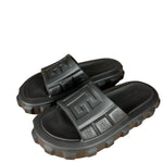 Balmain Ari Black Rubber Sandals