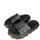 Balmain Ari Black Rubber Sandals