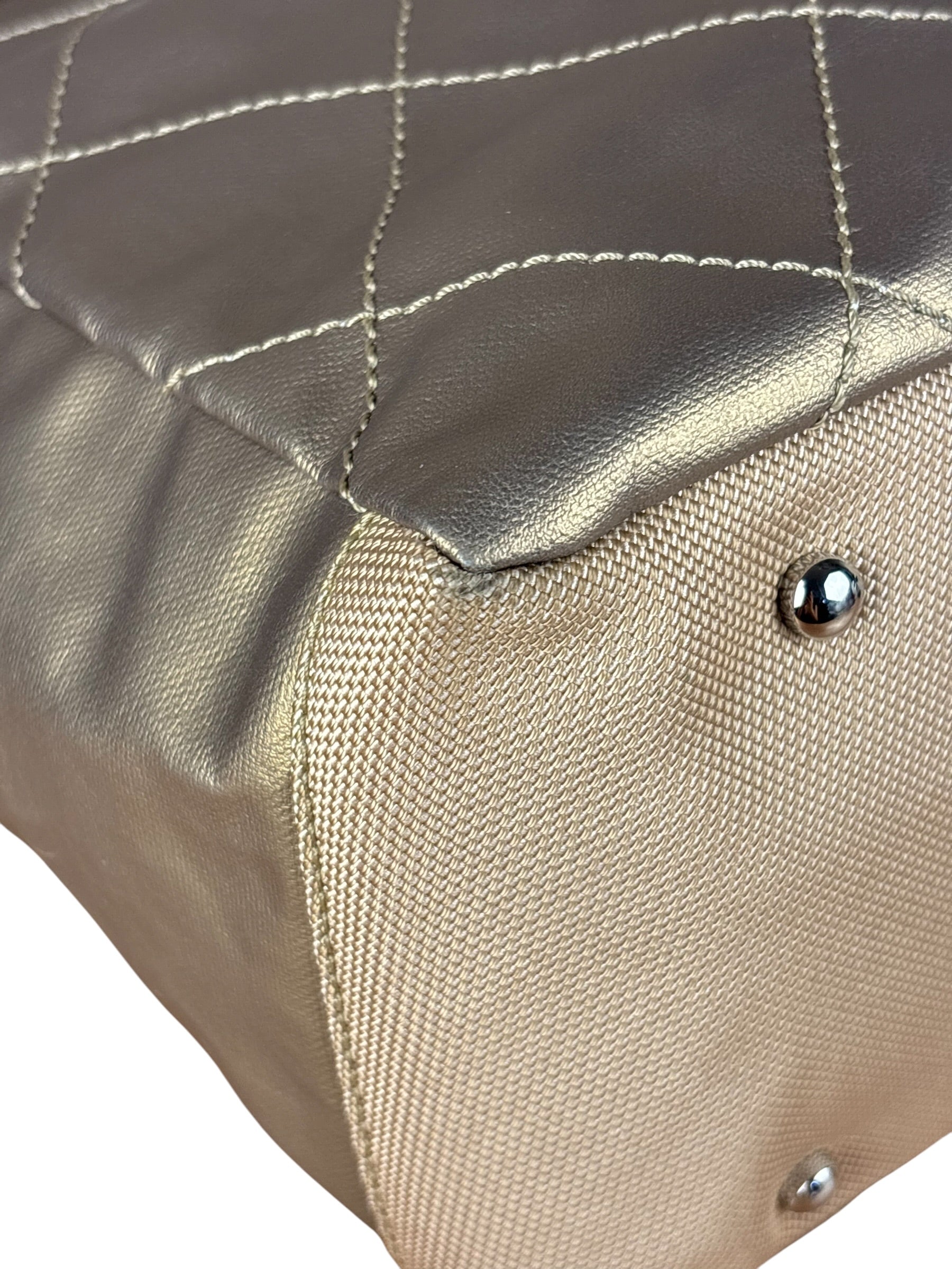 Chanel Metallic Gold Leather Paris-Biarritz Large Tote Bag 2007