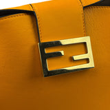 Fendi Orange Leather Small Croissant Hobo Bag