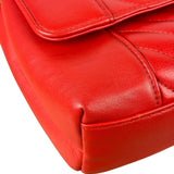 Chanel Red Chevron Leather Flap Bag 2019