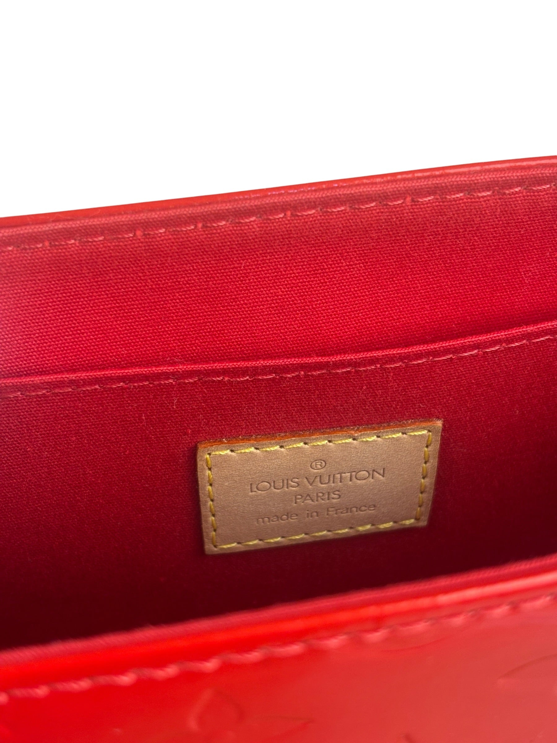 Louis Vuitton Red Monogram Vernis Biscayne Bay PM Handbag