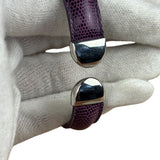 Gucci 6600L Turn Face Purple Leather Strap